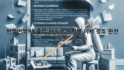 ✨ 반짝반짝 새 출발! 화순군 사평면 이사 청소 완전 정복 🏡